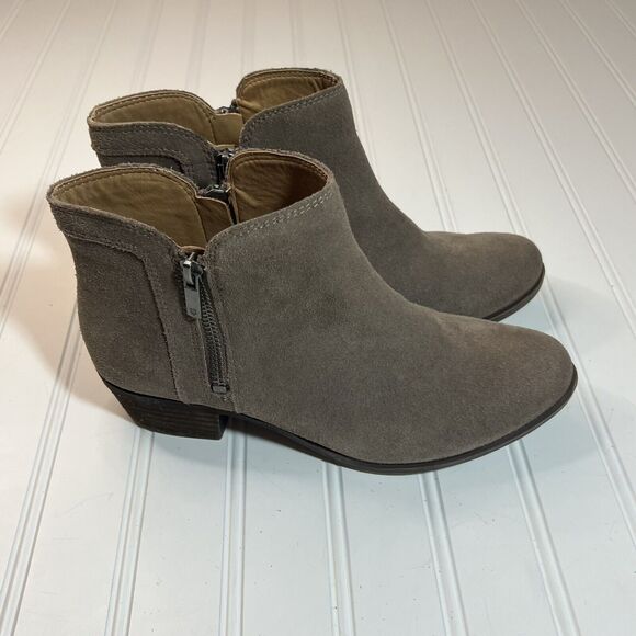 Lucky Brand Womens Suede Leather Ankle Booties Tan 8M - Picture 3 of 12